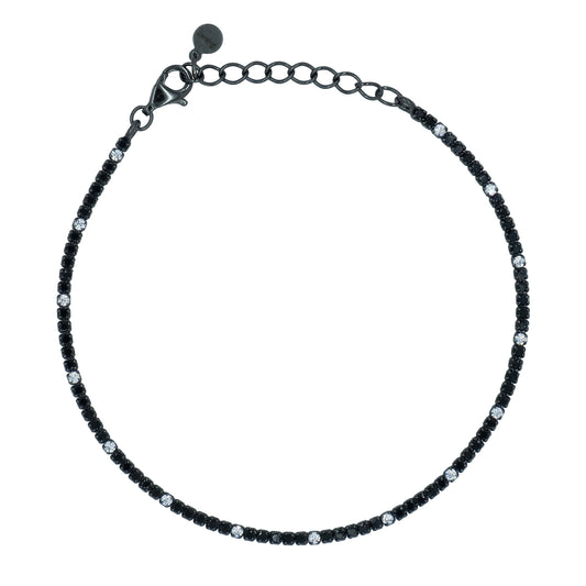 Bracciale Dilvdò Tennis 1.5mm Black Black & White