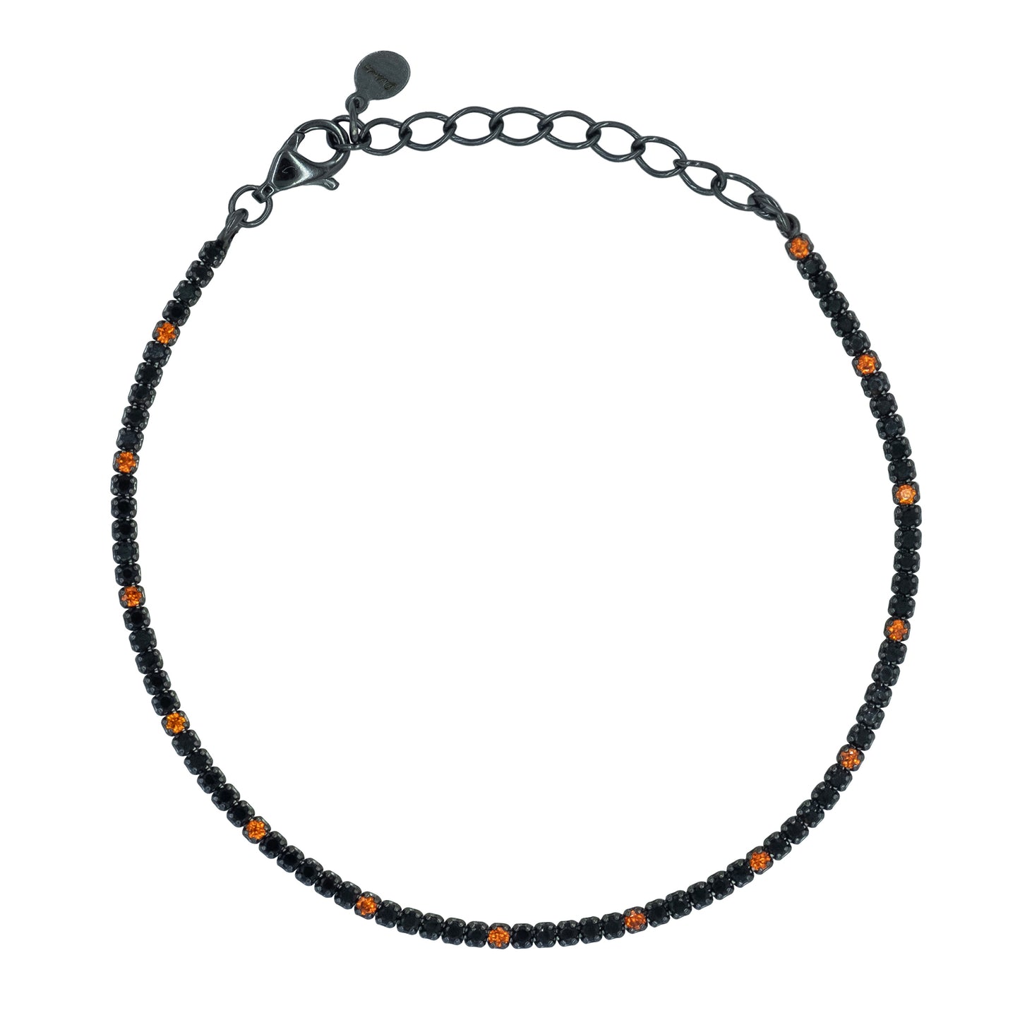 Bracciale Dilvdò Tennis 1.5mm Black Black & Orange