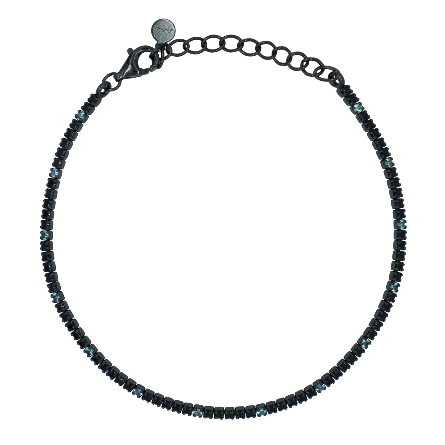 Bracciale Dilvdò Tennis 1.5mm Black Black & Turquoise