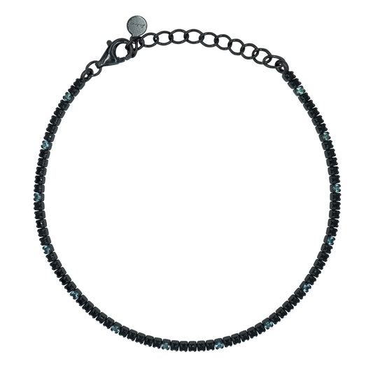 Bracciale Dilvdò Tennis 1.5mm Black Black & Turquoise