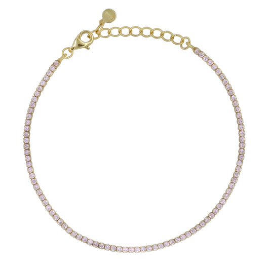 Bracciale Dilvdò Tennis 1.5mm Gold Pink