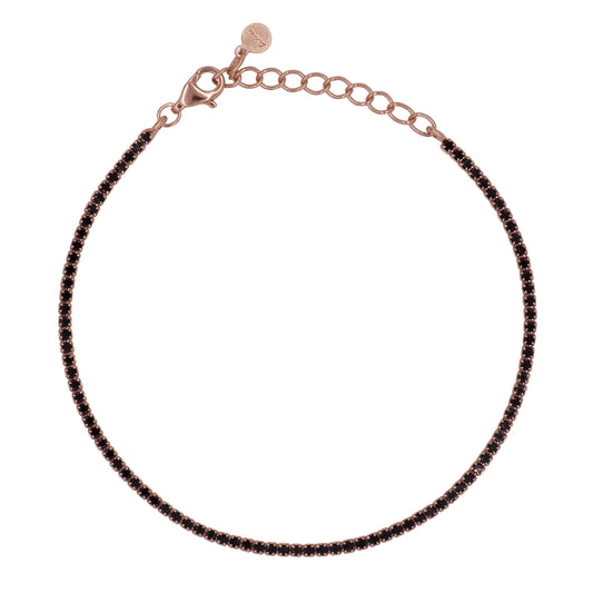 Bracciale Dilvdò Tennis 1.5mm Rosè Black