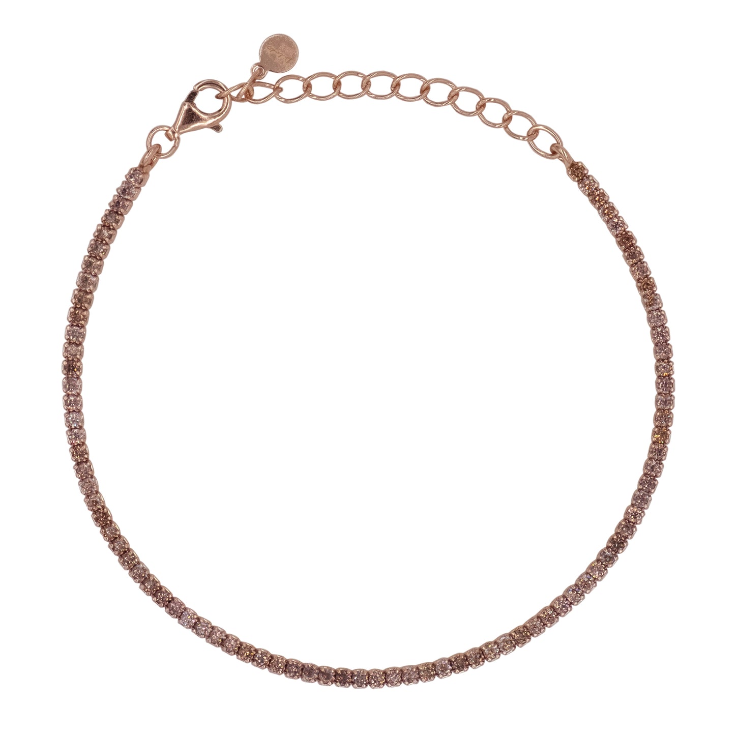 Bracciale Dilvdò Tennis 1.5mm Rosè Brown