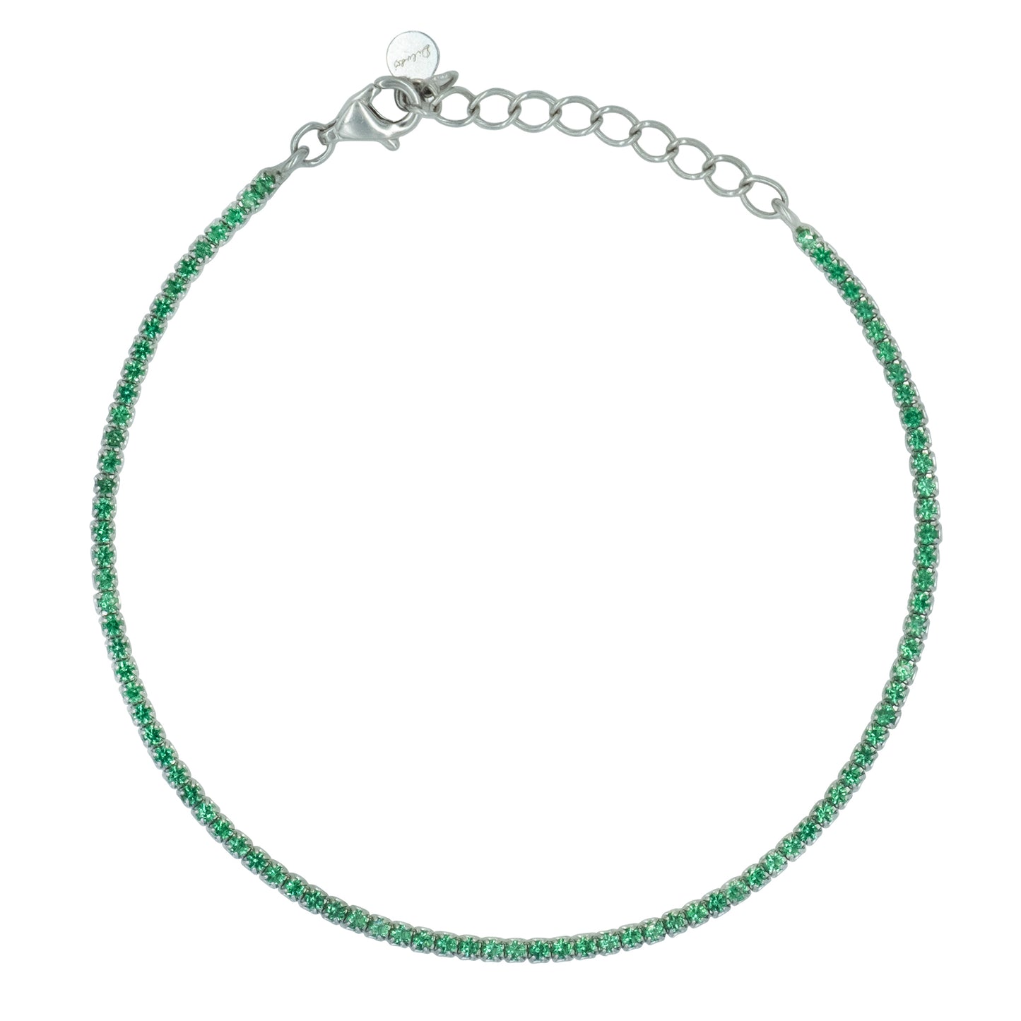 Bracciale Dilvdò Tennis 1.5mm Silver Green