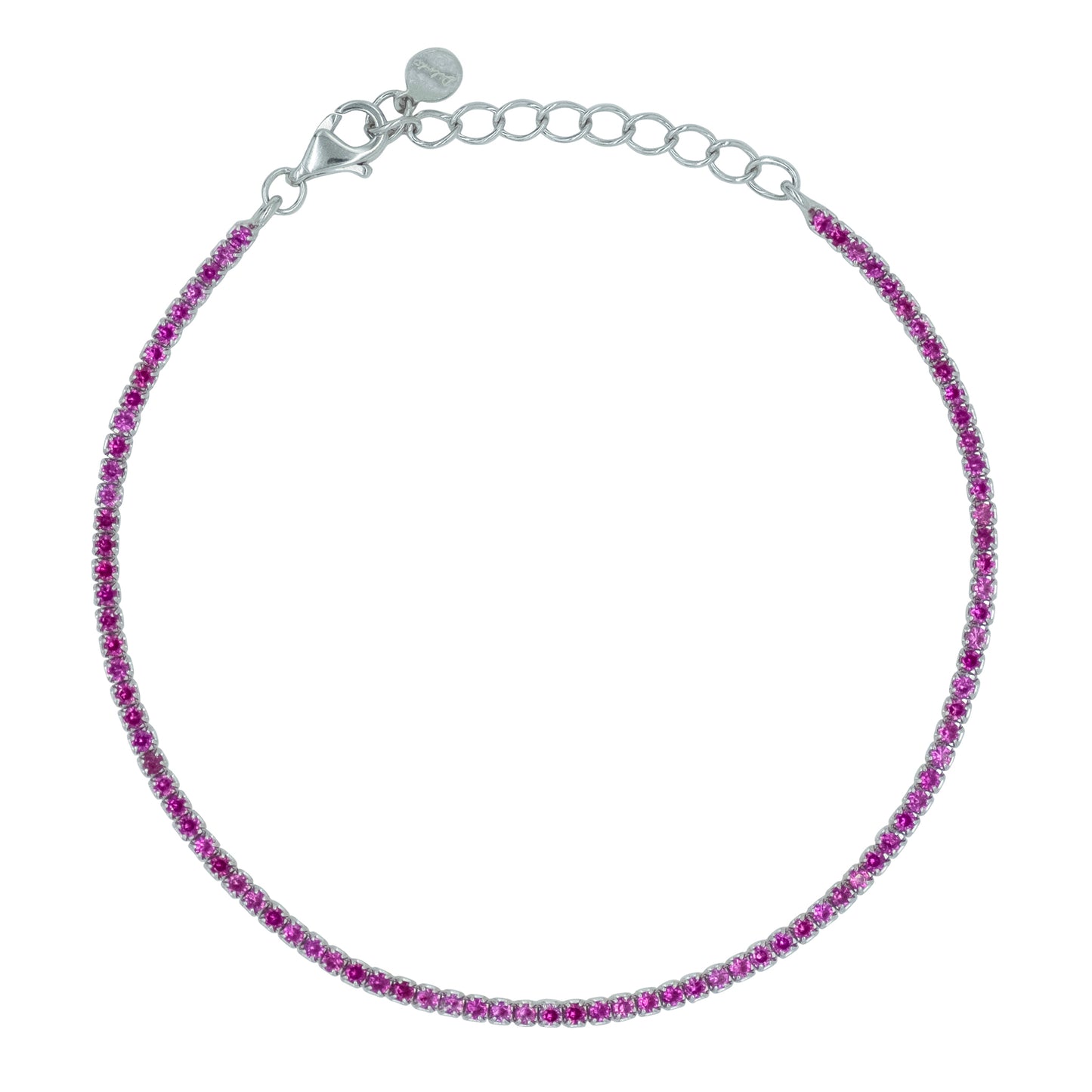 Bracciale Dilvdò Tennis 1.5mm Silver Ruby