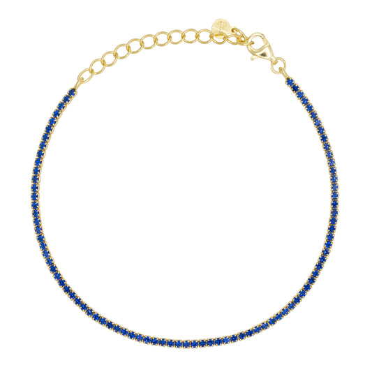 Bracciale Dilvdò Tennis 1.5mm Gold Blue