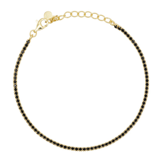 Bracciale Dilvdò Tennis 1.5mm Gold Black