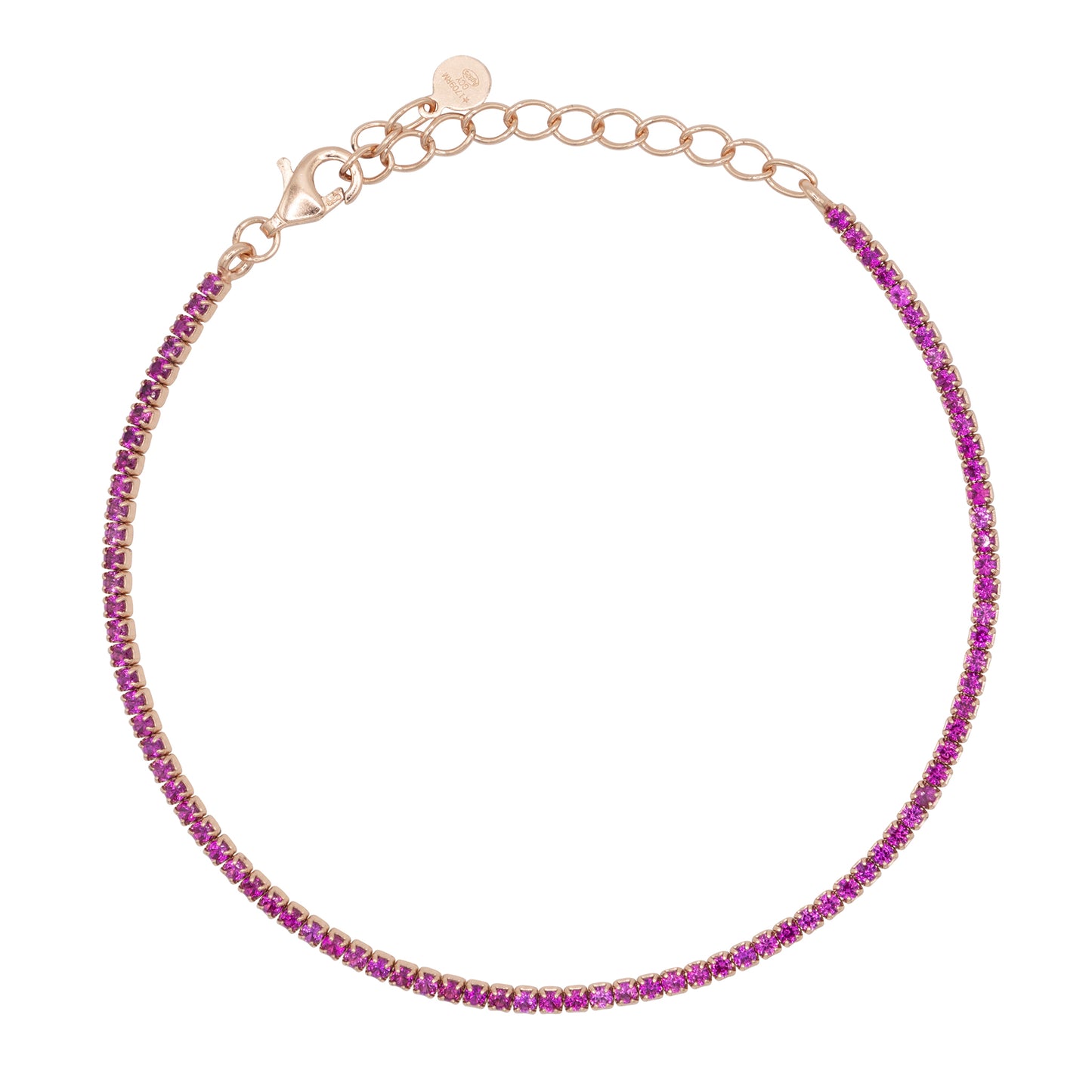 Bracciale Dilvdò Tennis 1.5mm Rosè Ruby