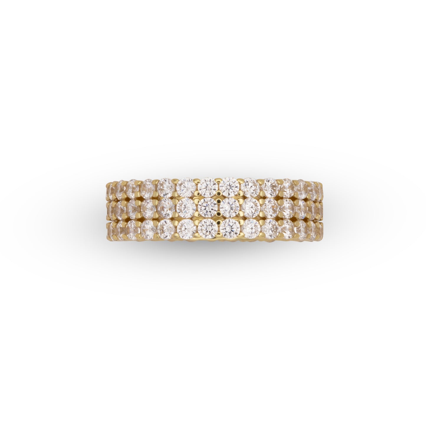 Triple Eternity Ring Dilvdò Gold White