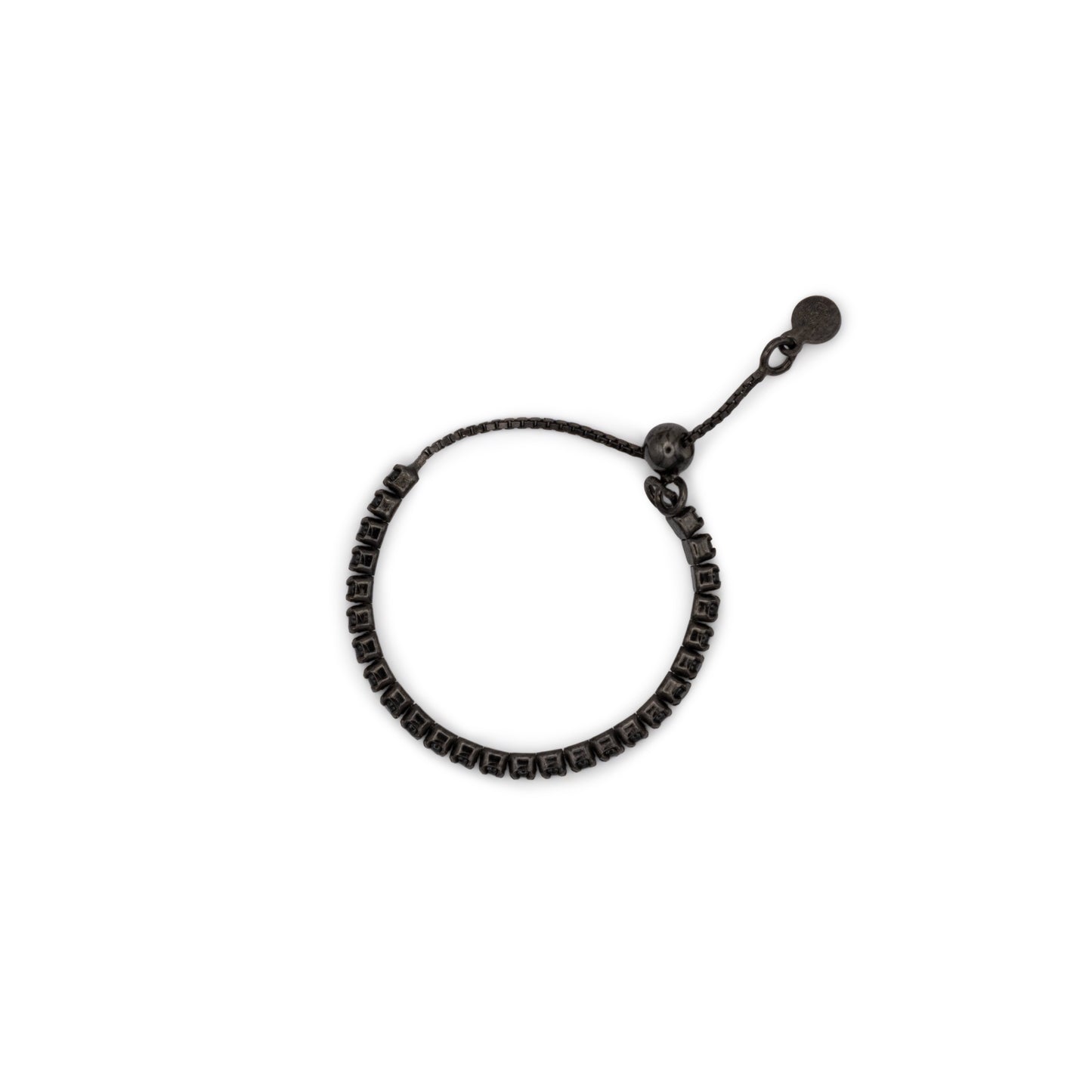 Adjustable Eternity Ring Dilvdò Black Black