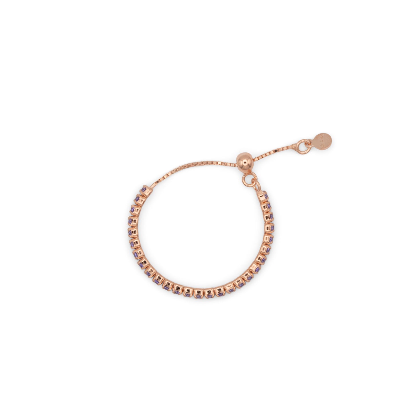 Adjustable Eternity Ring Dilvdò Rosè Lavender