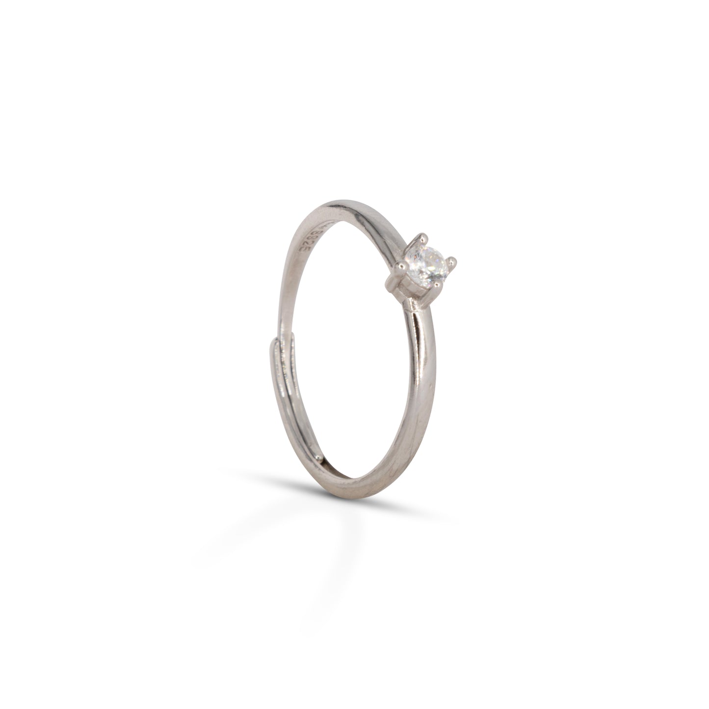 Solitaire Ring Dilvdò Silver White