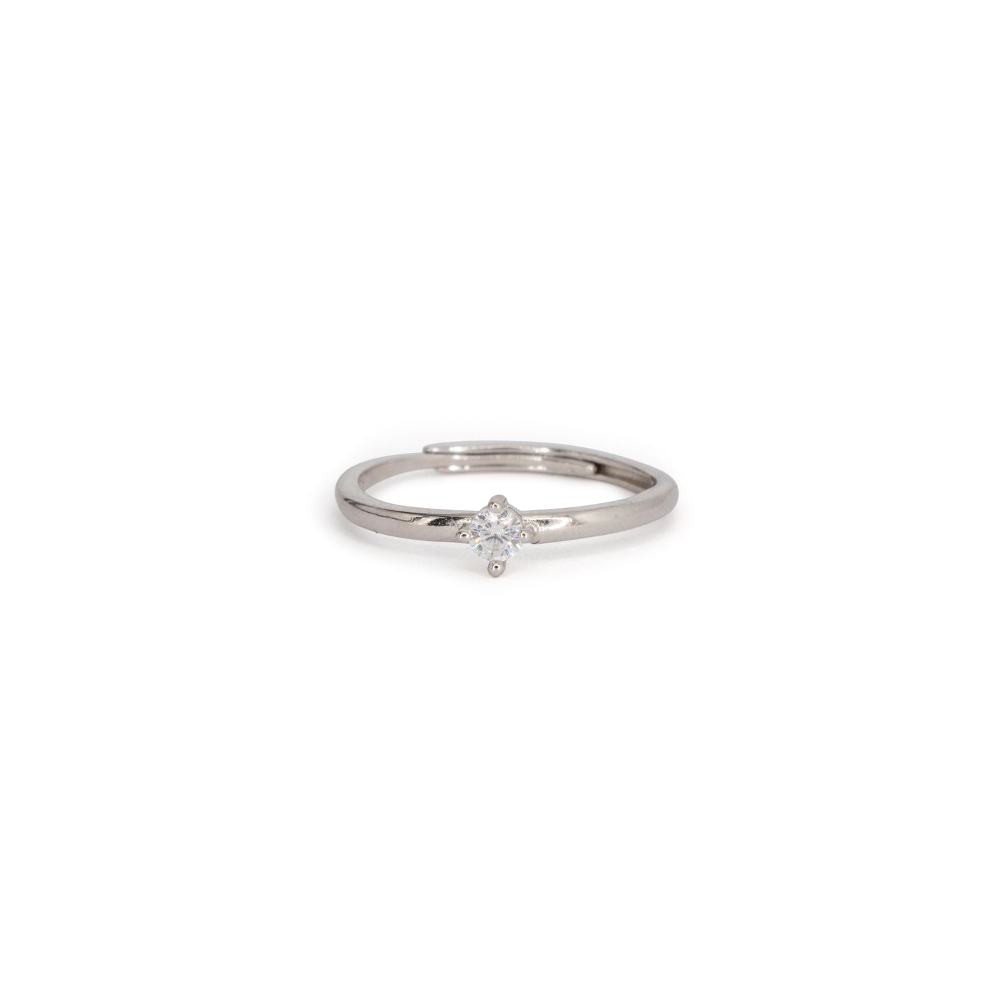 Solitaire Ring Dilvdò Silver White