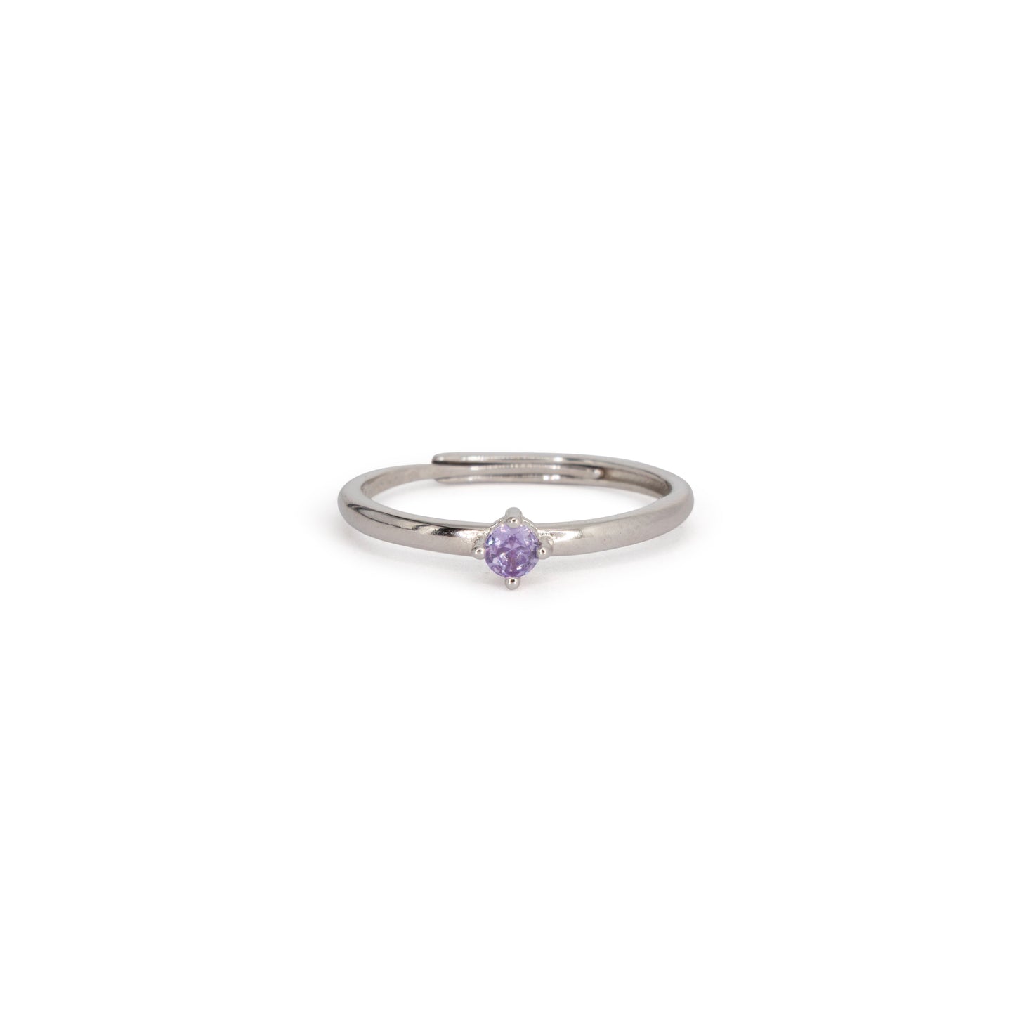Solitaire Ring Dilvdò Silver Lavender