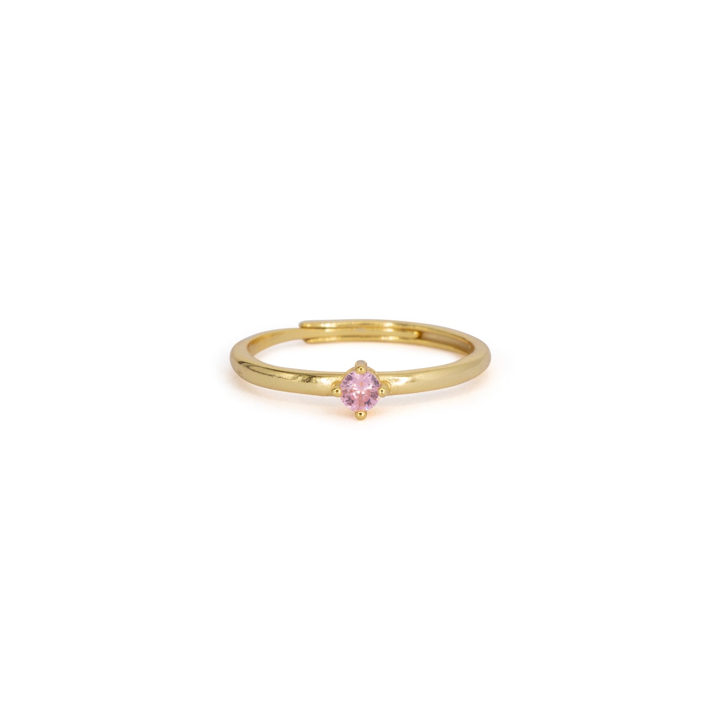 Solitaire Ring Dilvdò Gold Pink
