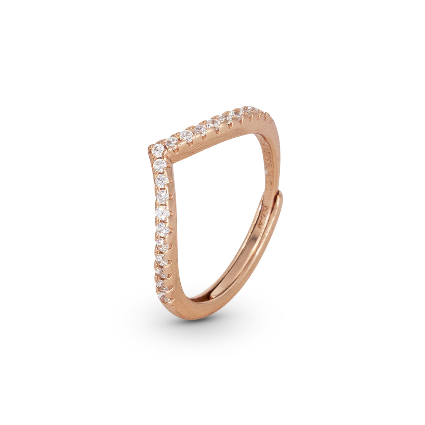 V Ring Dilvdò Silver White