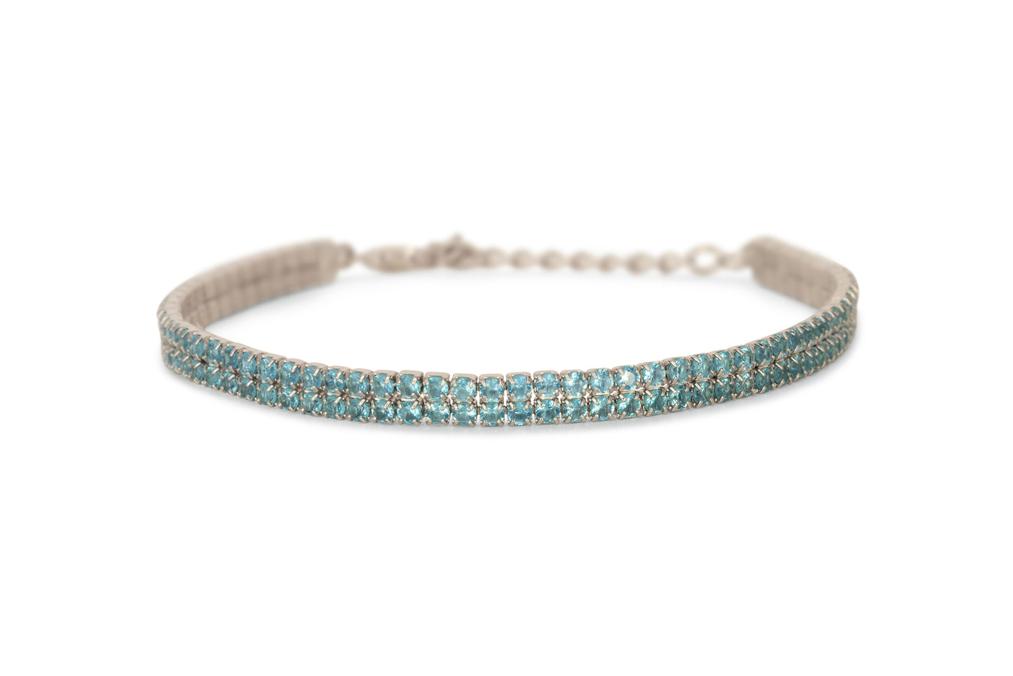 Bracciale Dilvdò Double Tennis Silver Turquoise