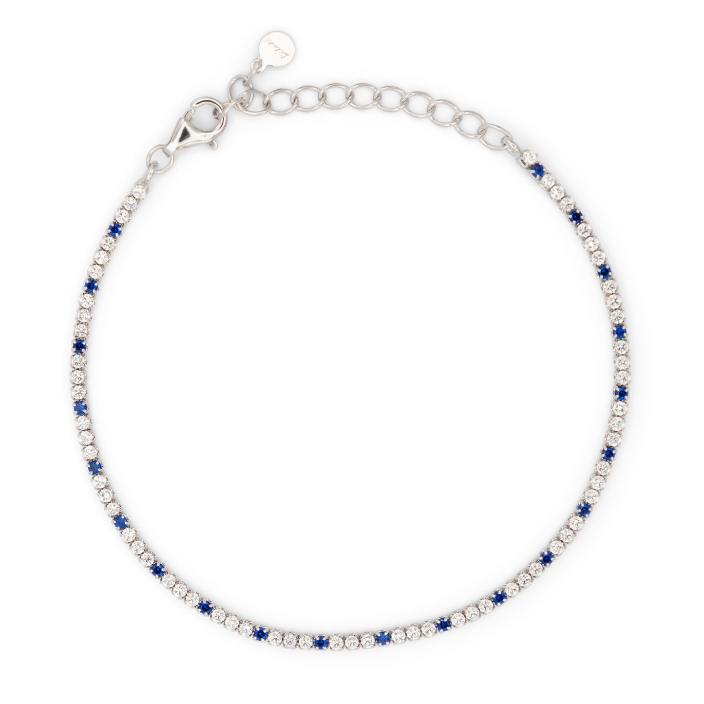 Bracciale Dilvdò Tennis 1.5mm Silver White & Blue