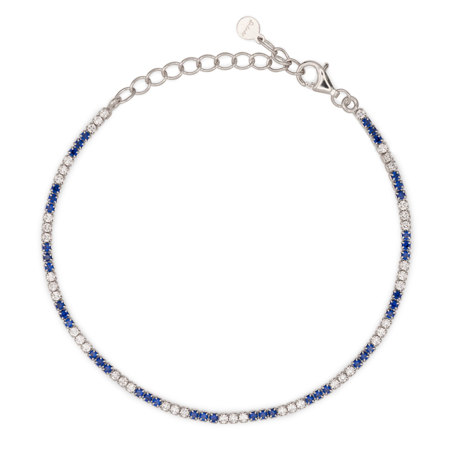 Bracciale Dilvdò Tennis 1.5mm Silver Blue & White
