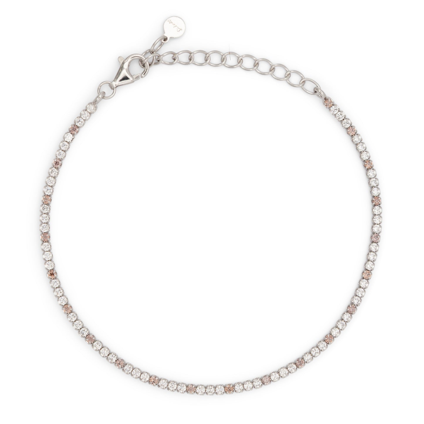 Bracciale Dilvdò Tennis 1.5mm Silver White & Brown