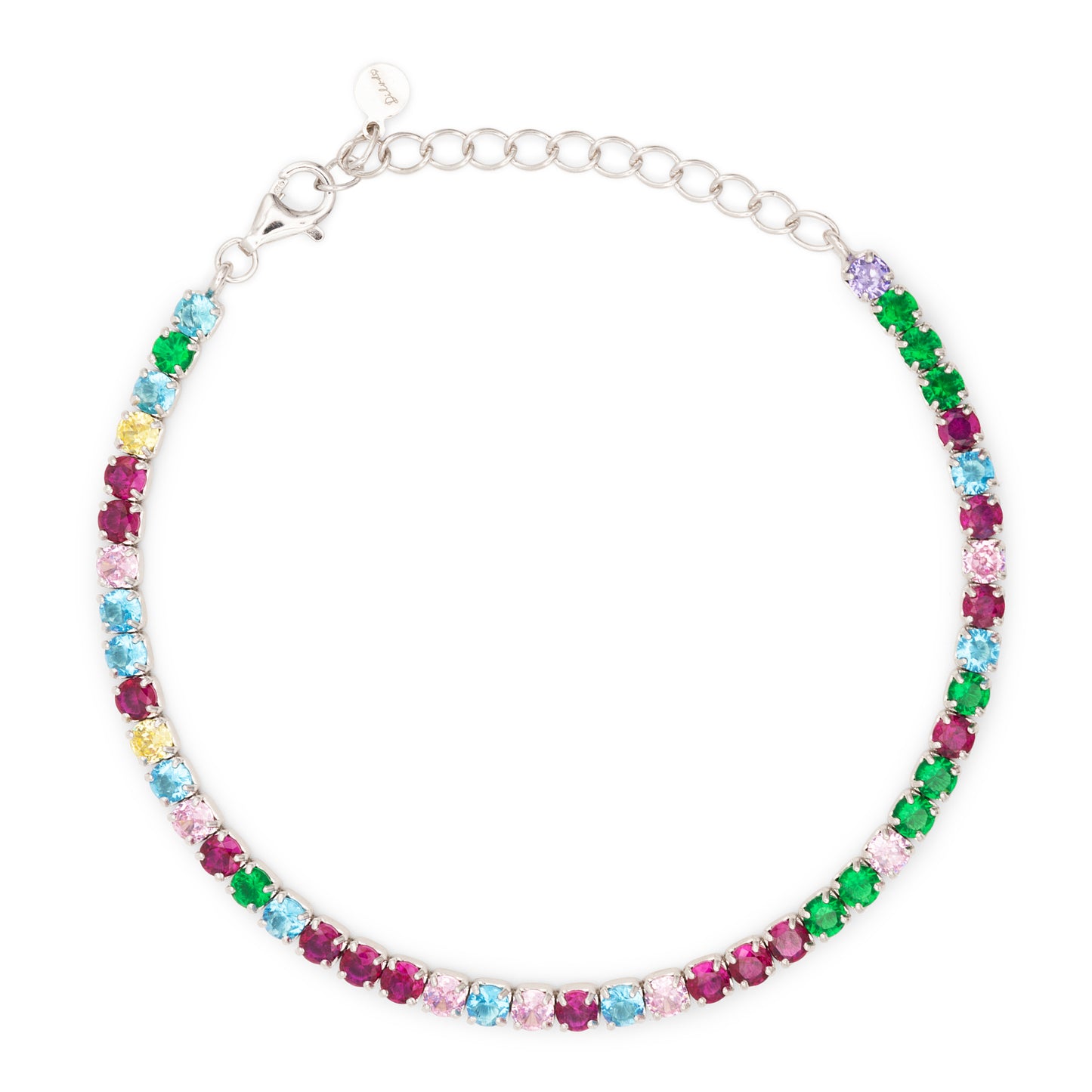 Bracciale Dilvdò Tennis 3mm Silver Multicolor