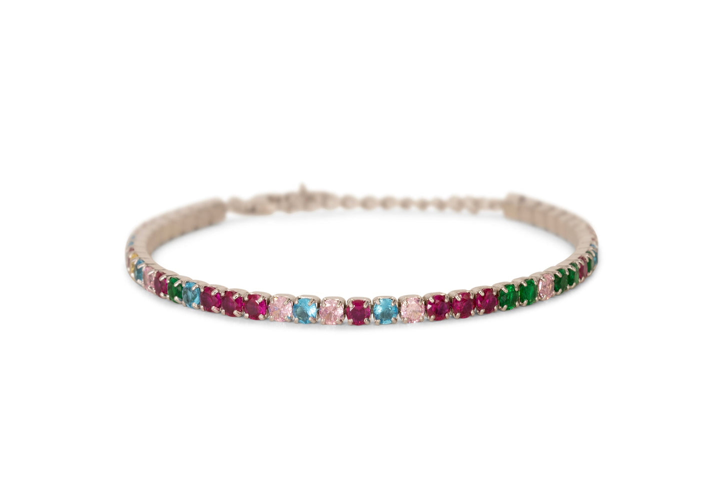 Bracciale Dilvdò Tennis 3mm Silver Multicolor