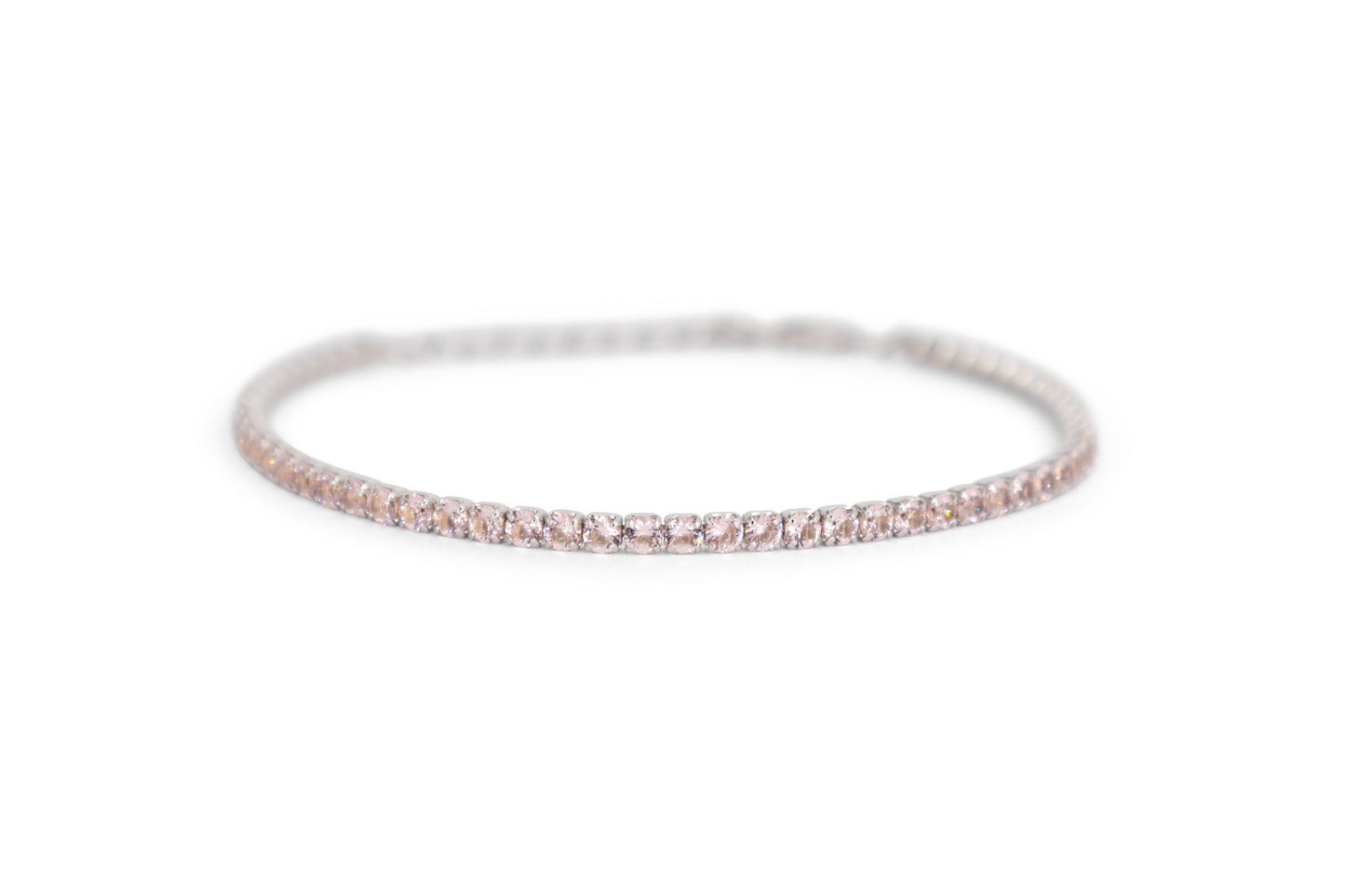Bracciale Dilvdò Tennis 2.5mm Silver Morganite