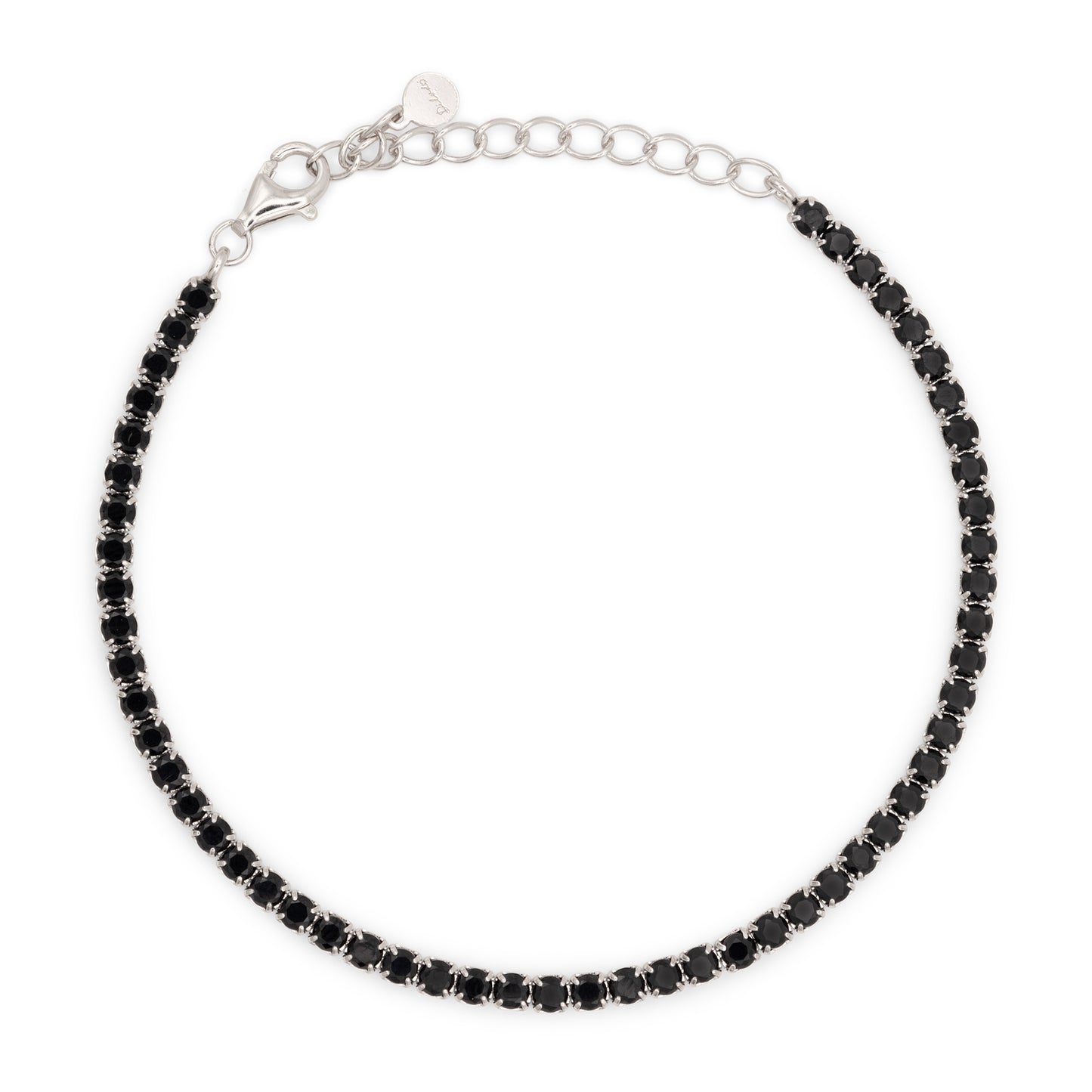 Bracciale Dilvdò Tennis 2.5mm Silver Black