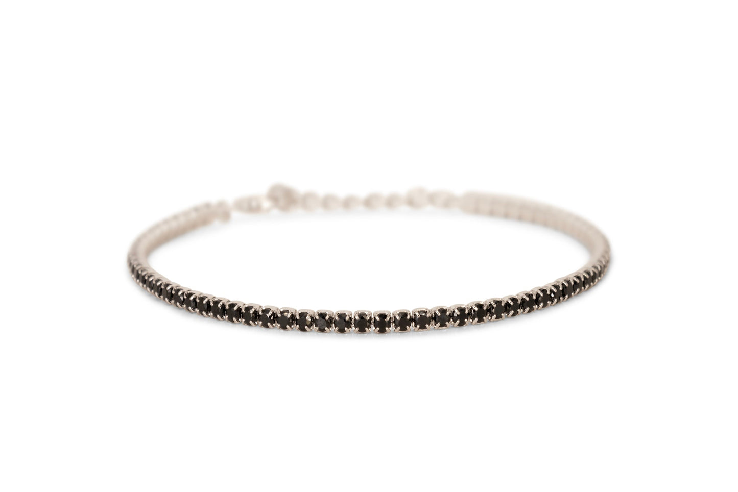Bracciale Dilvdò Tennis 2mm Silver Black