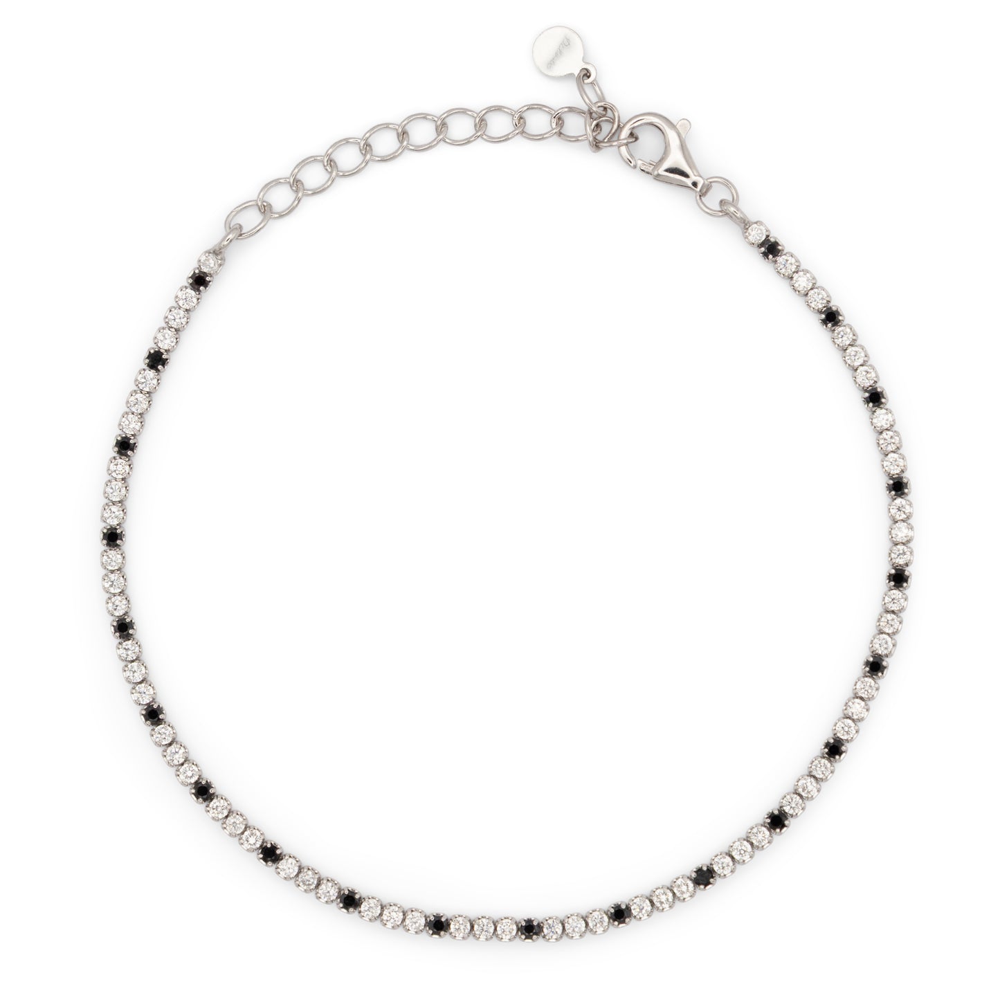 Bracciale Dilvdò Tennis 1.5mm Silver White & Black