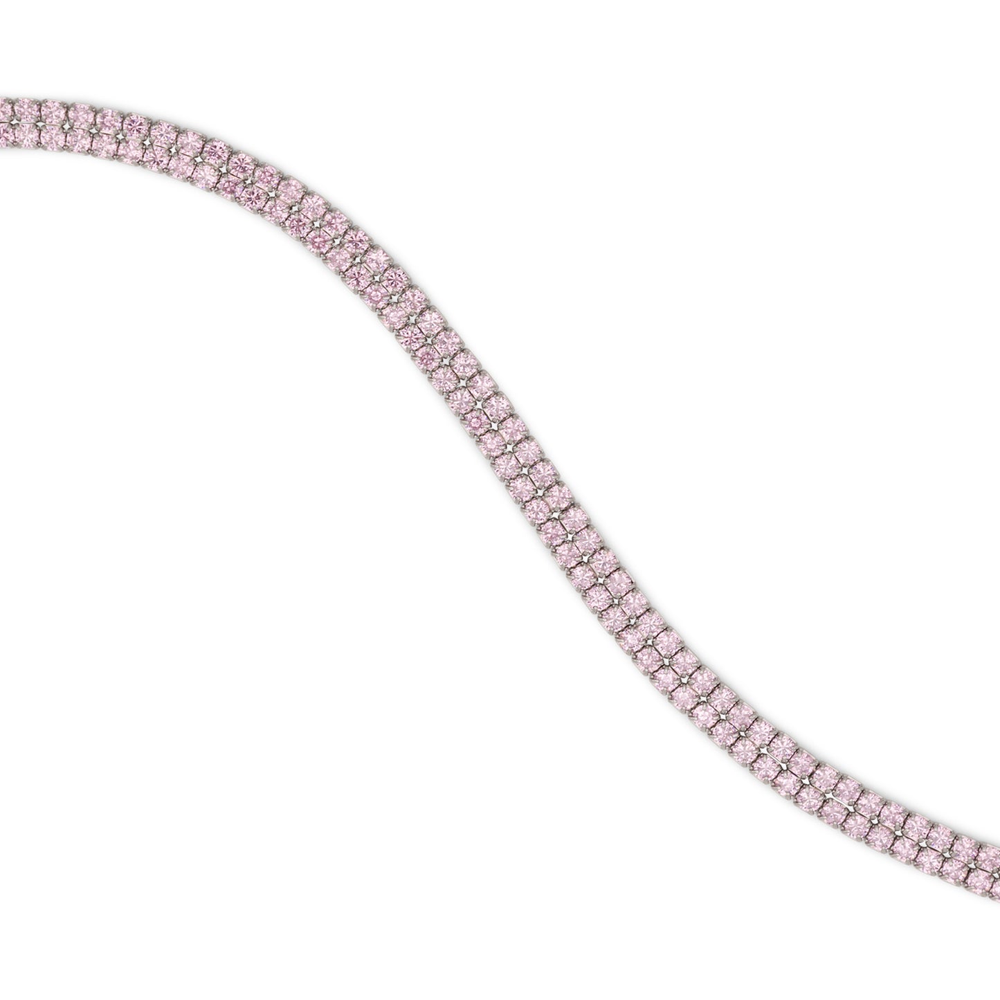 Bracciale Dilvdò Double Tennis Silver Pink