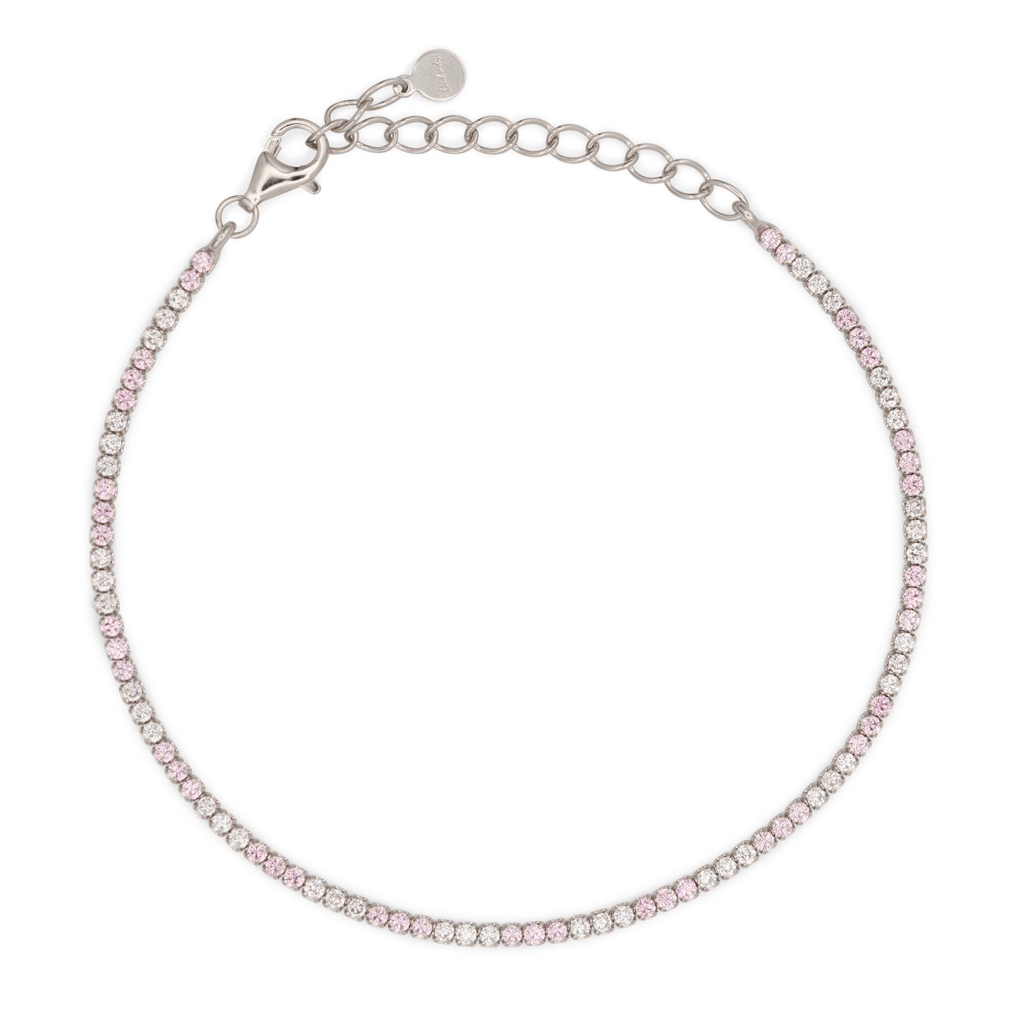 Bracciale Dilvdò Tennis 1.5mm Silver Pink & White