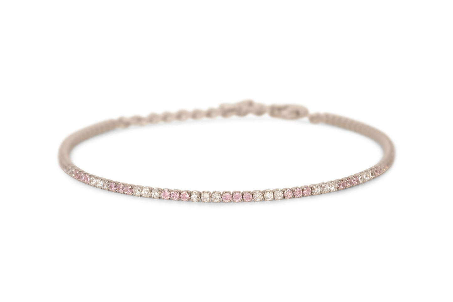 Bracciale Dilvdò Tennis 1.5mm Silver Pink & White