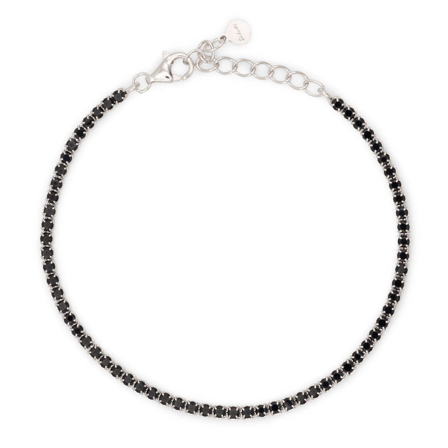 Bracciale Dilvdò Tennis 2mm Silver Black