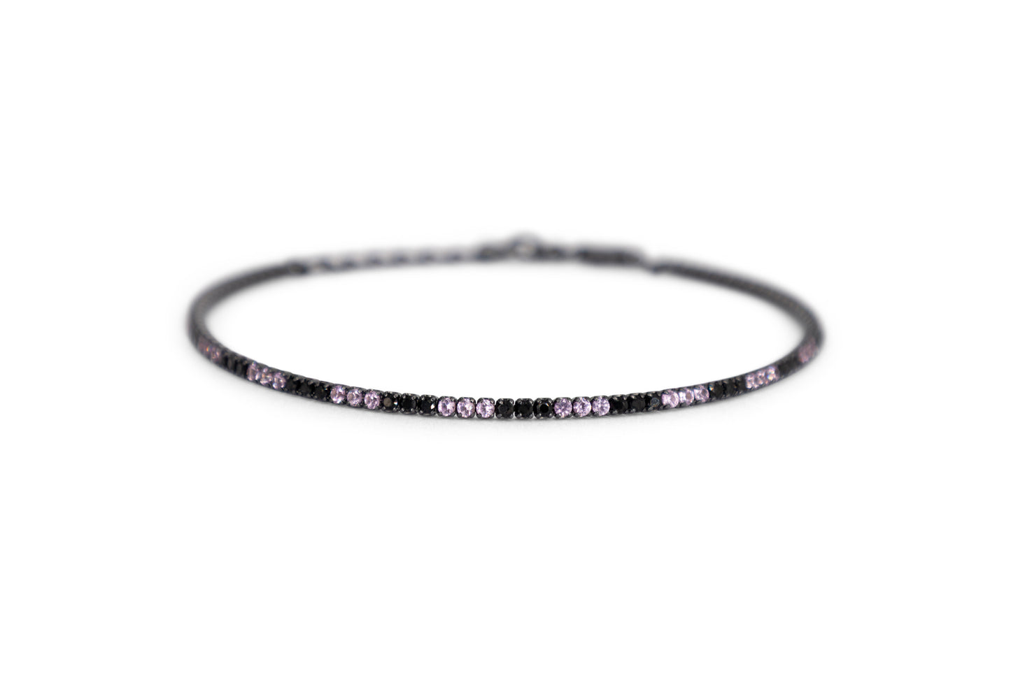 Bracciale Dilvdò Tennis 1.5mm Black Black & Pink