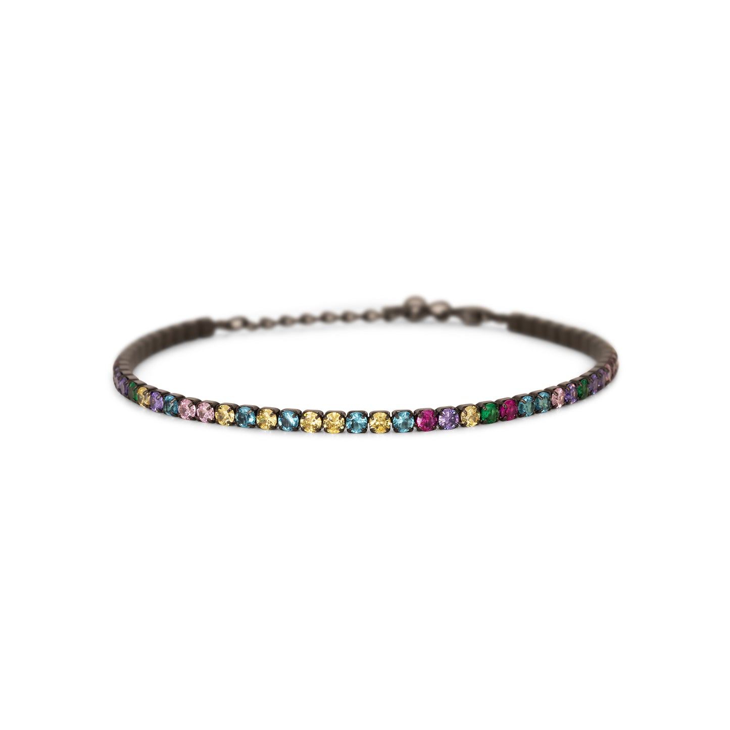 Bracciale Dilvdò Tennis 2.5mm Black Multicolor