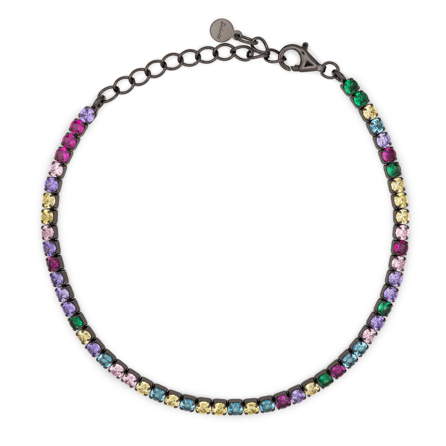 Bracciale Dilvdò Tennis 2.5mm Black Multicolor