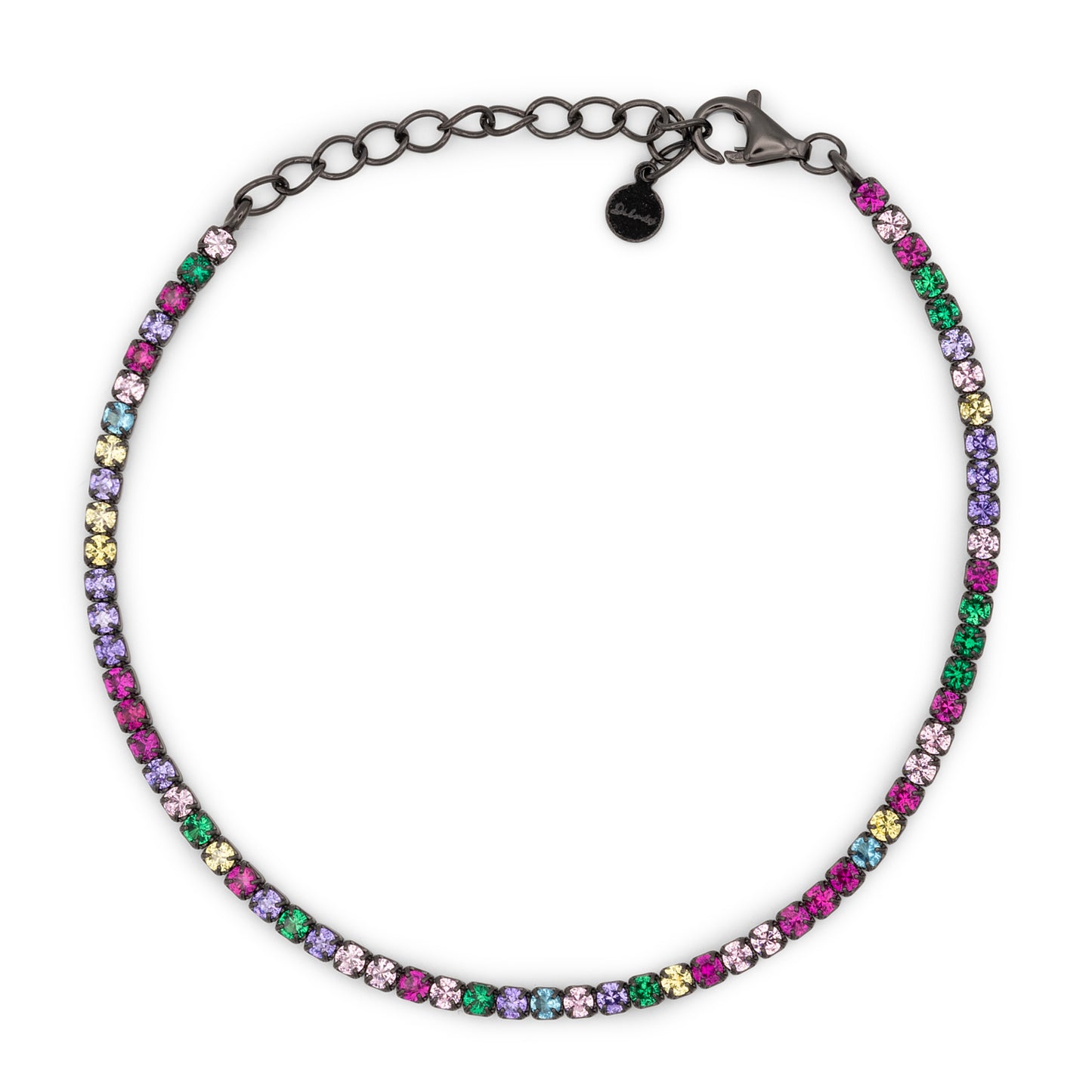 Bracciale Dilvdò Tennis 2mm Black Multicolor