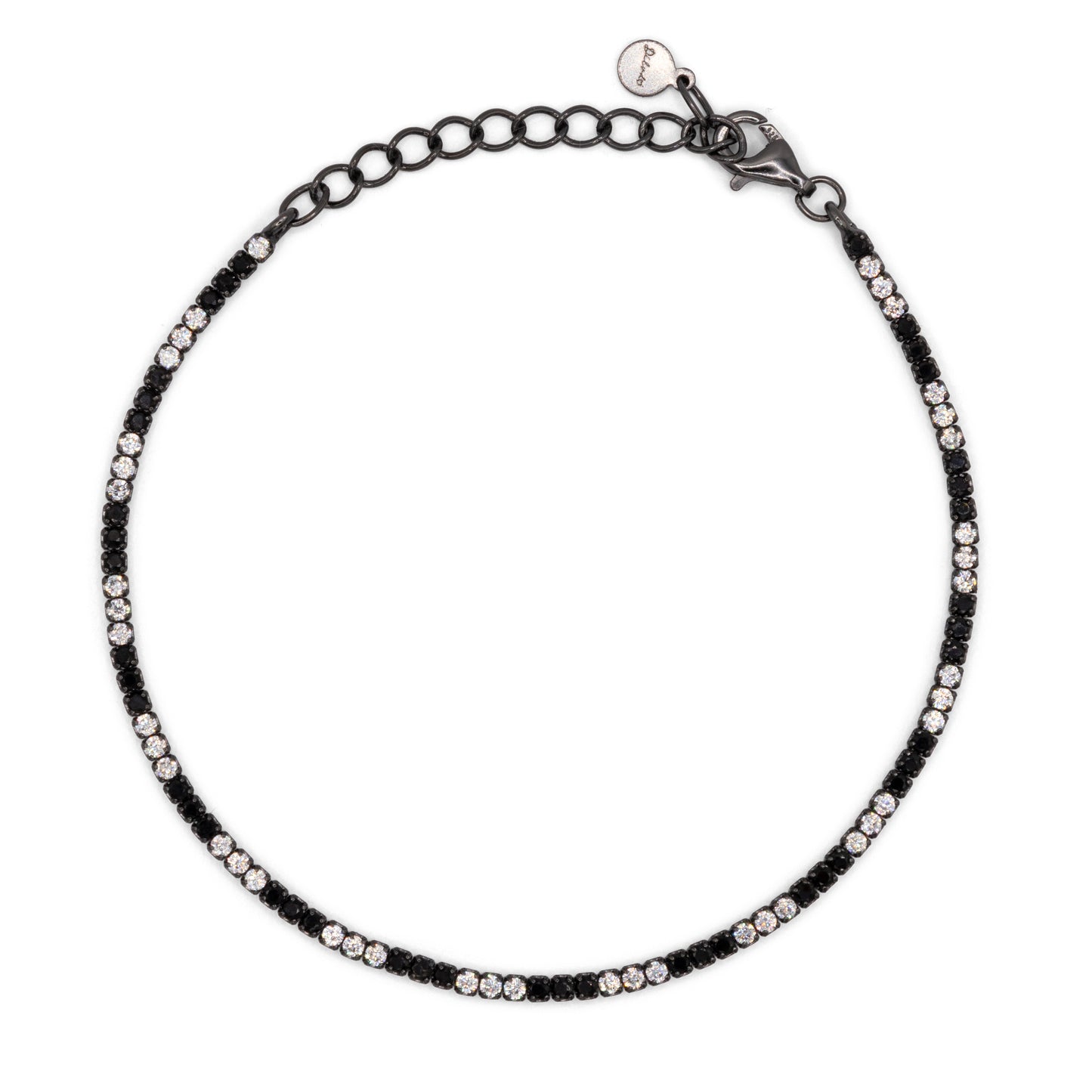 Bracciale Dilvdò Tennis 1.5mm Black Black & White
