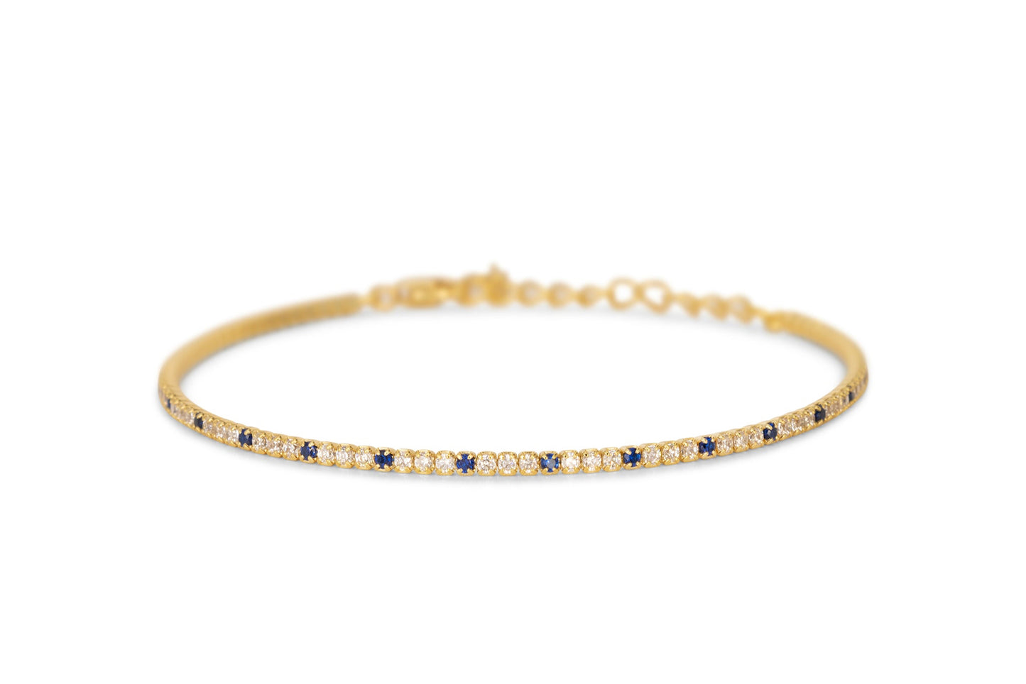 Bracciale Dilvdò Tennis 1.5mm Gold White & Blue