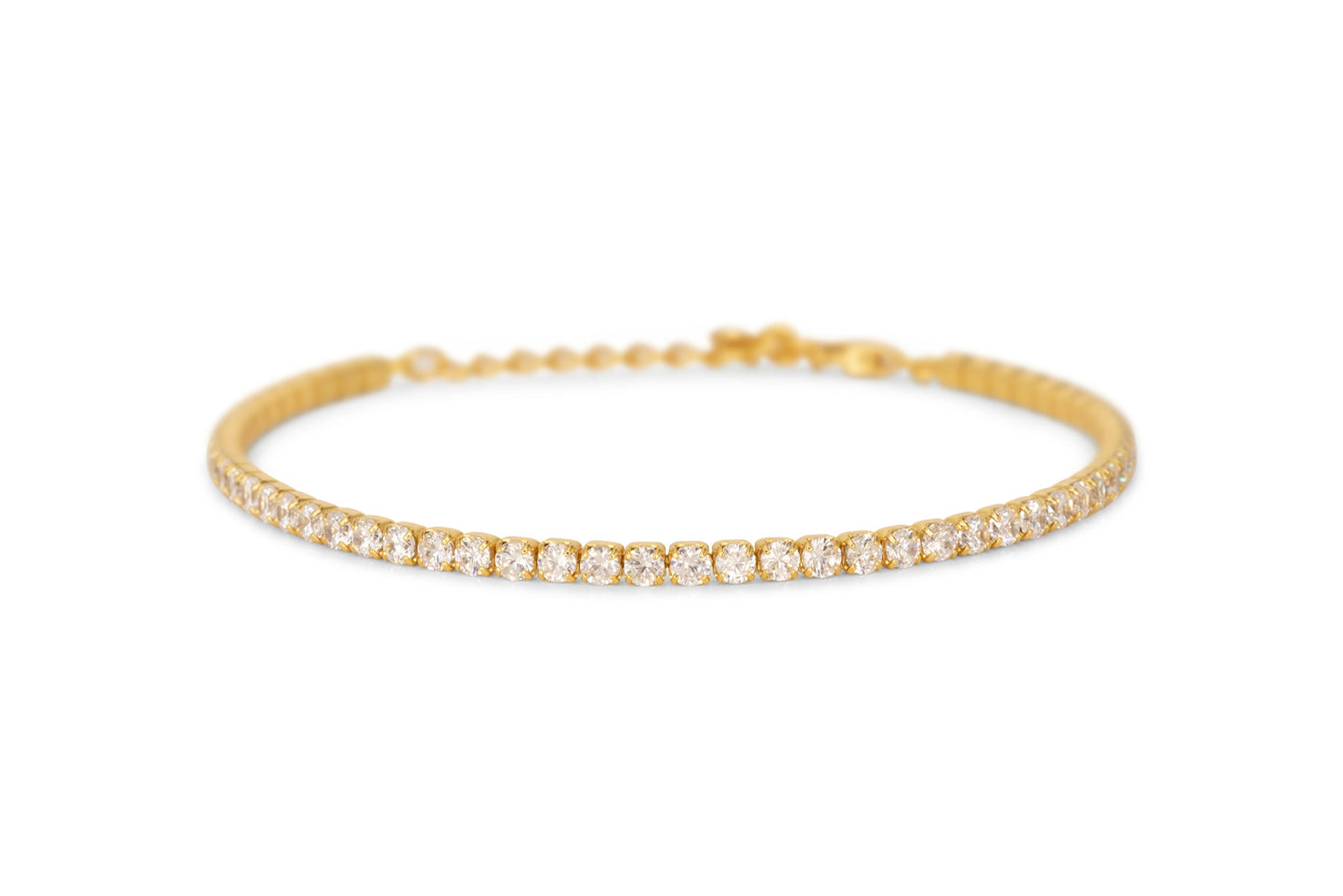 Bracciale Dilvdò Tennis 2.5mm Gold White