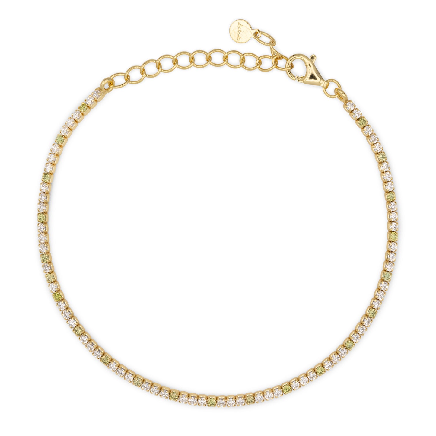 Bracciale Dilvdò Tennis 1.5mm Gold White & Lime