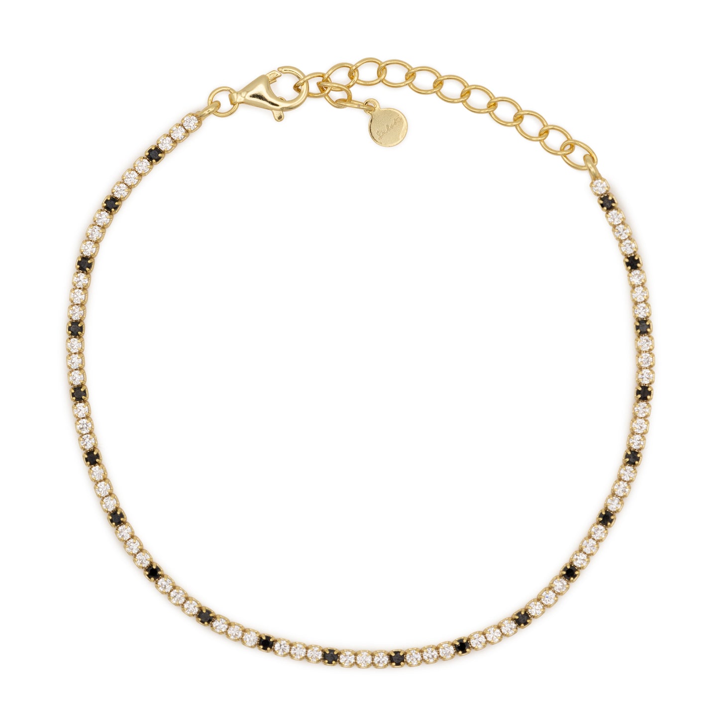 Bracciale Dilvdò Tennis 1.5mm Gold White & Black