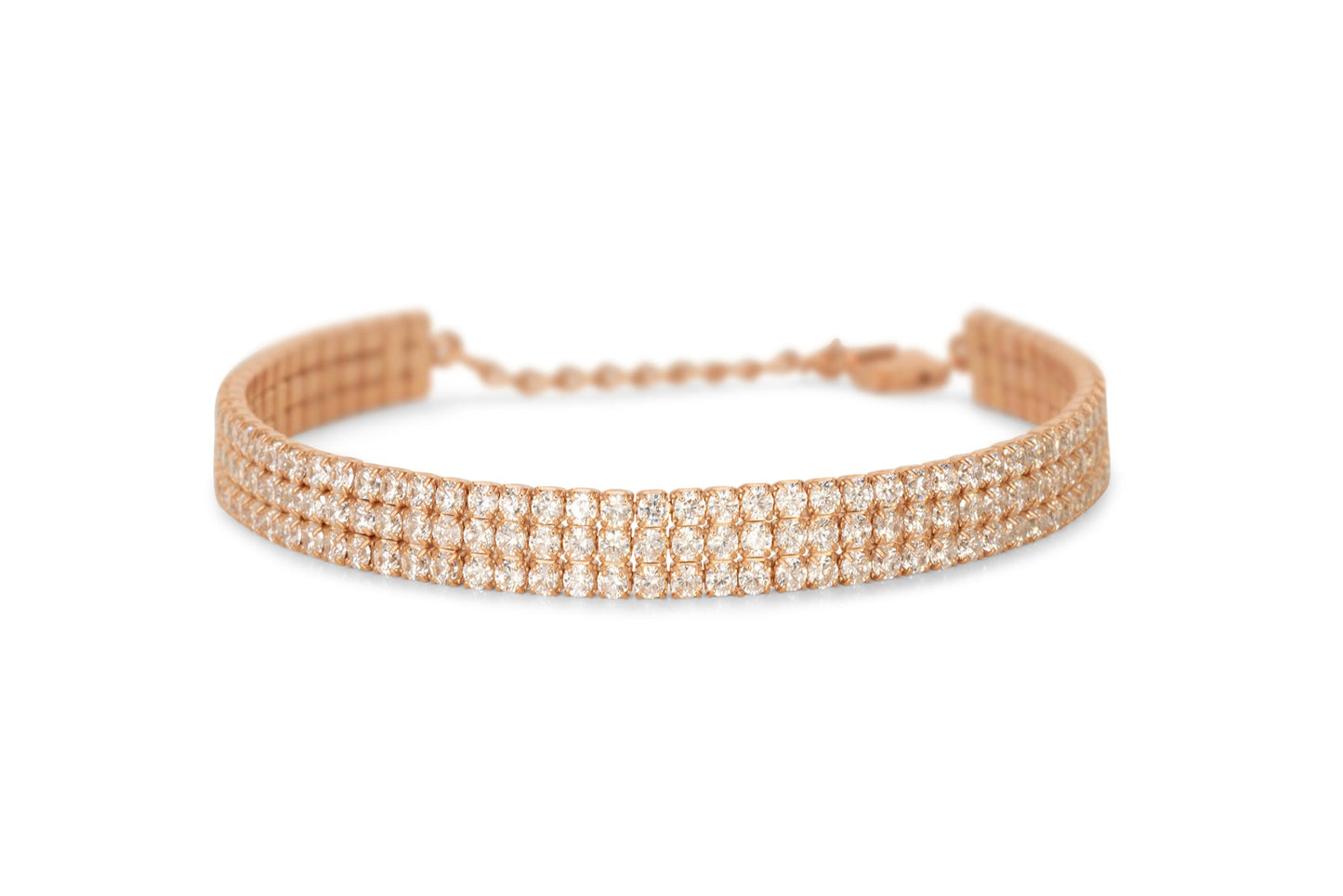 Bracciale Dilvdò Triple Tennis Rosè White