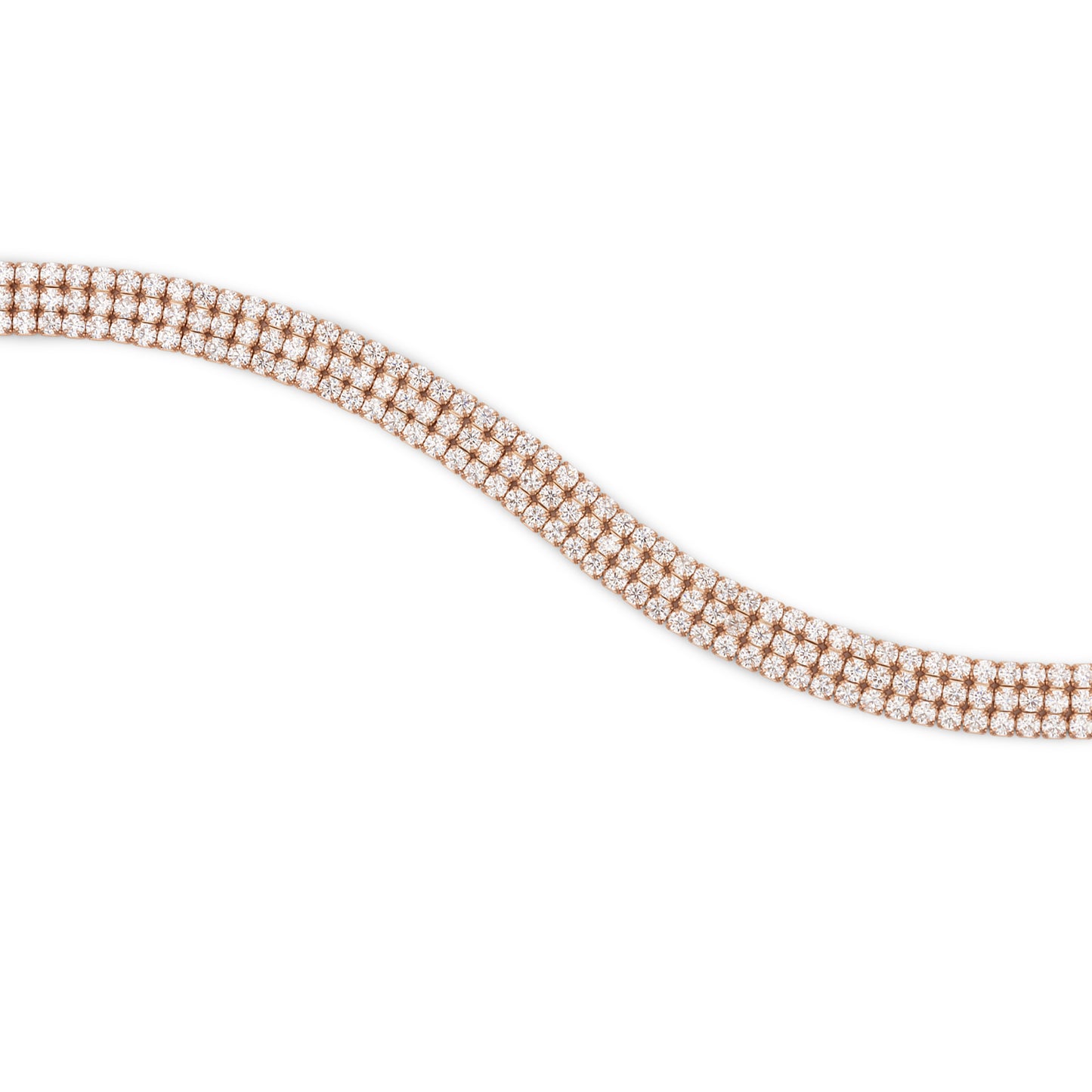 Bracciale Dilvdò Triple Tennis Rosè White