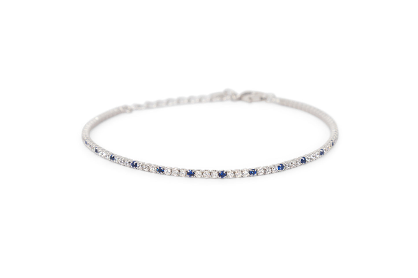 Bracciale Dilvdò Tennis 1.5mm Silver White & Blue