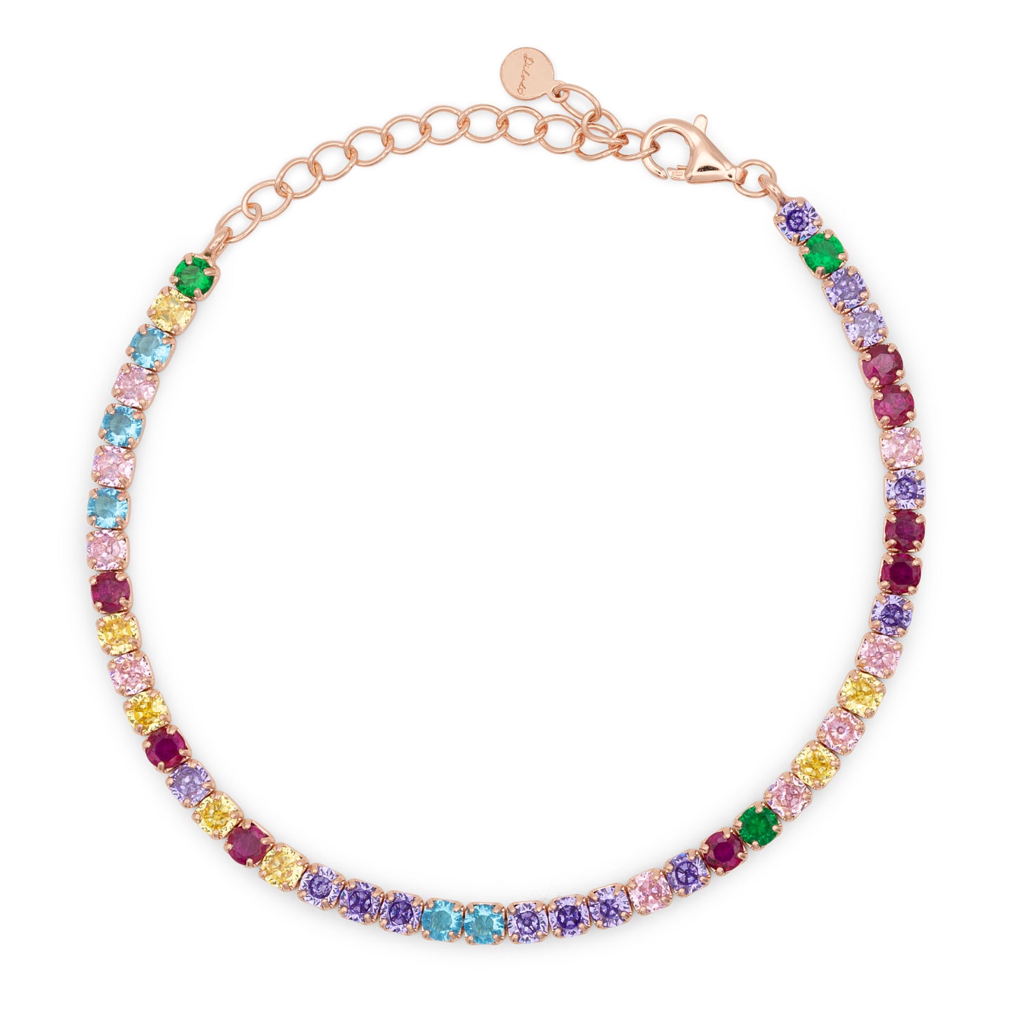 Bracciale Dilvdò Tennis 3mm Rosè Multicolor