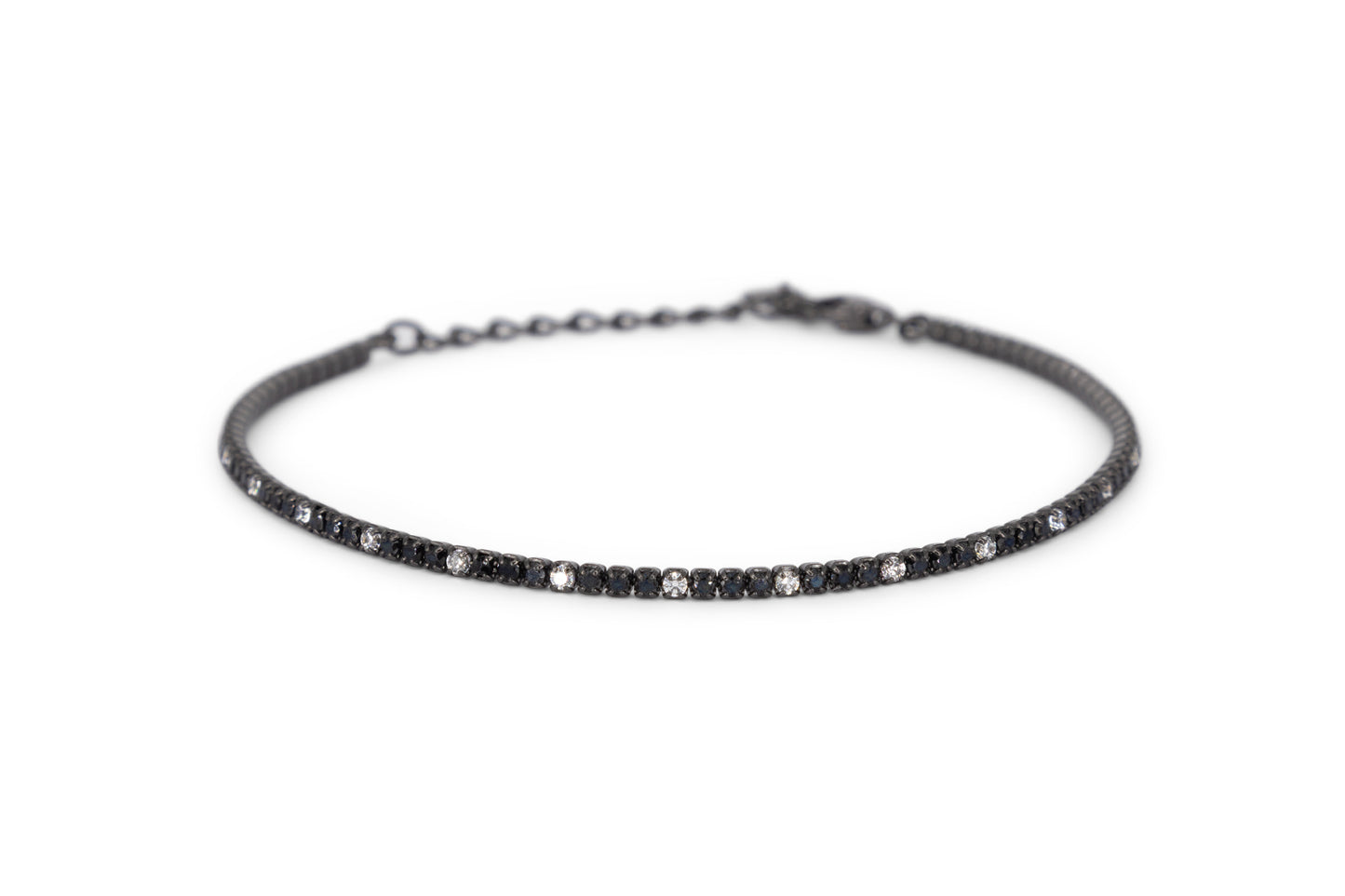 Bracciale Dilvdò Tennis 1.5mm Black Black & White