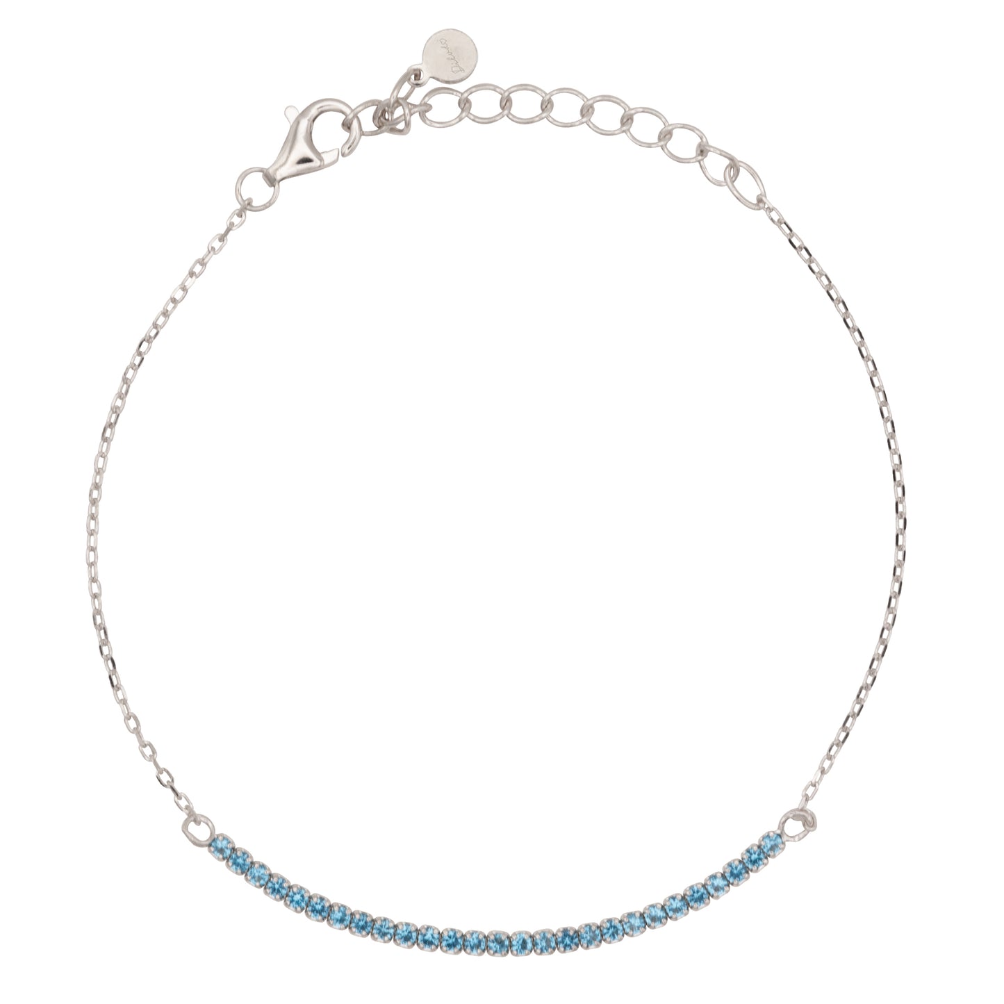 Bracciale Half Light Dilvdò Tennis 1.5mm Silver Turquoise