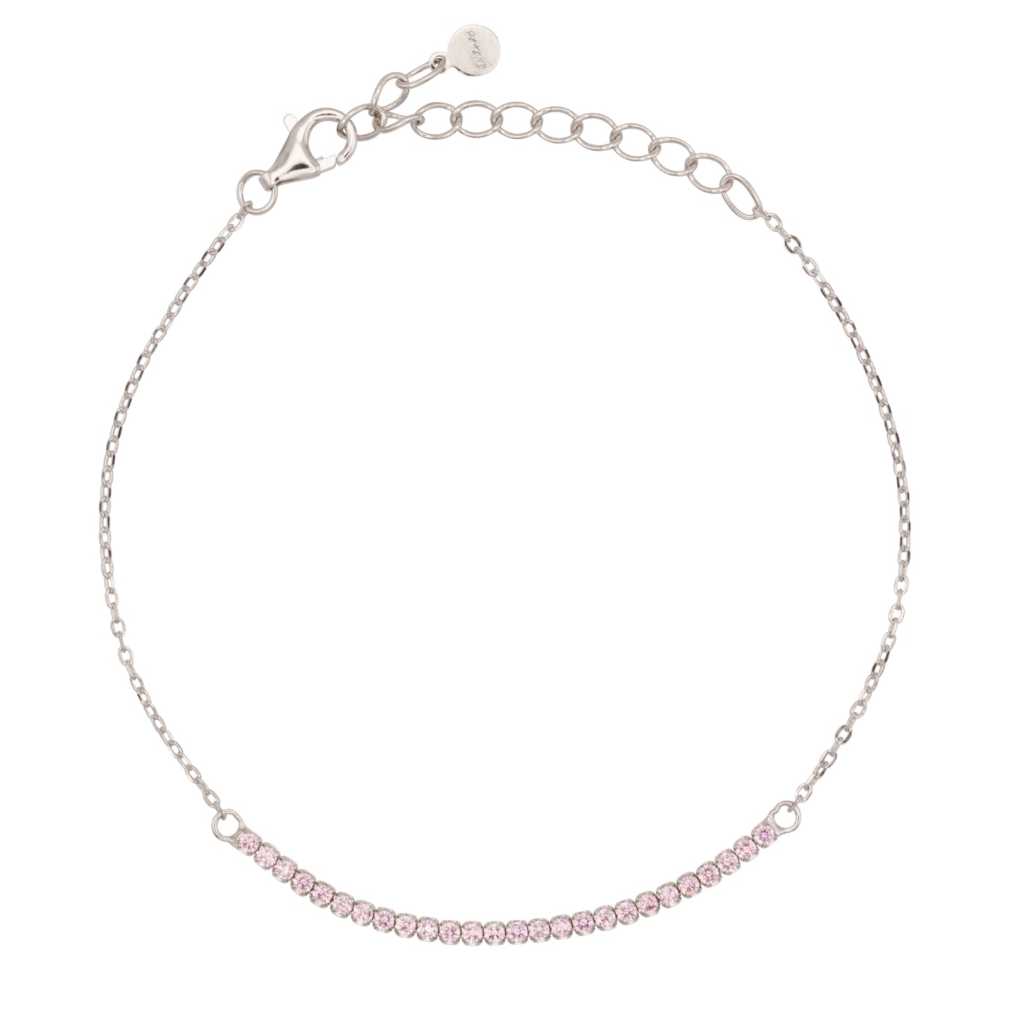 Bracciale Half Light Dilvdò Tennis 1.5mm Silver Pink
